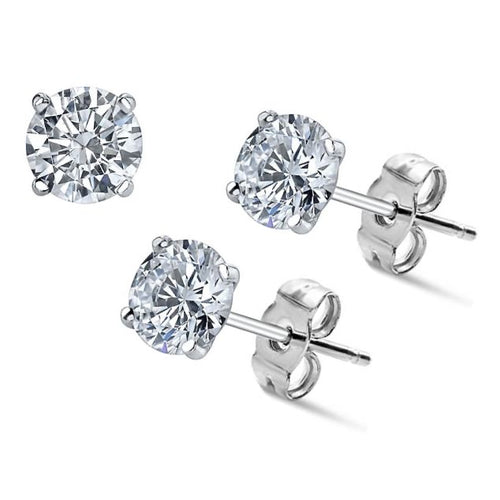 Silver stud earrings 