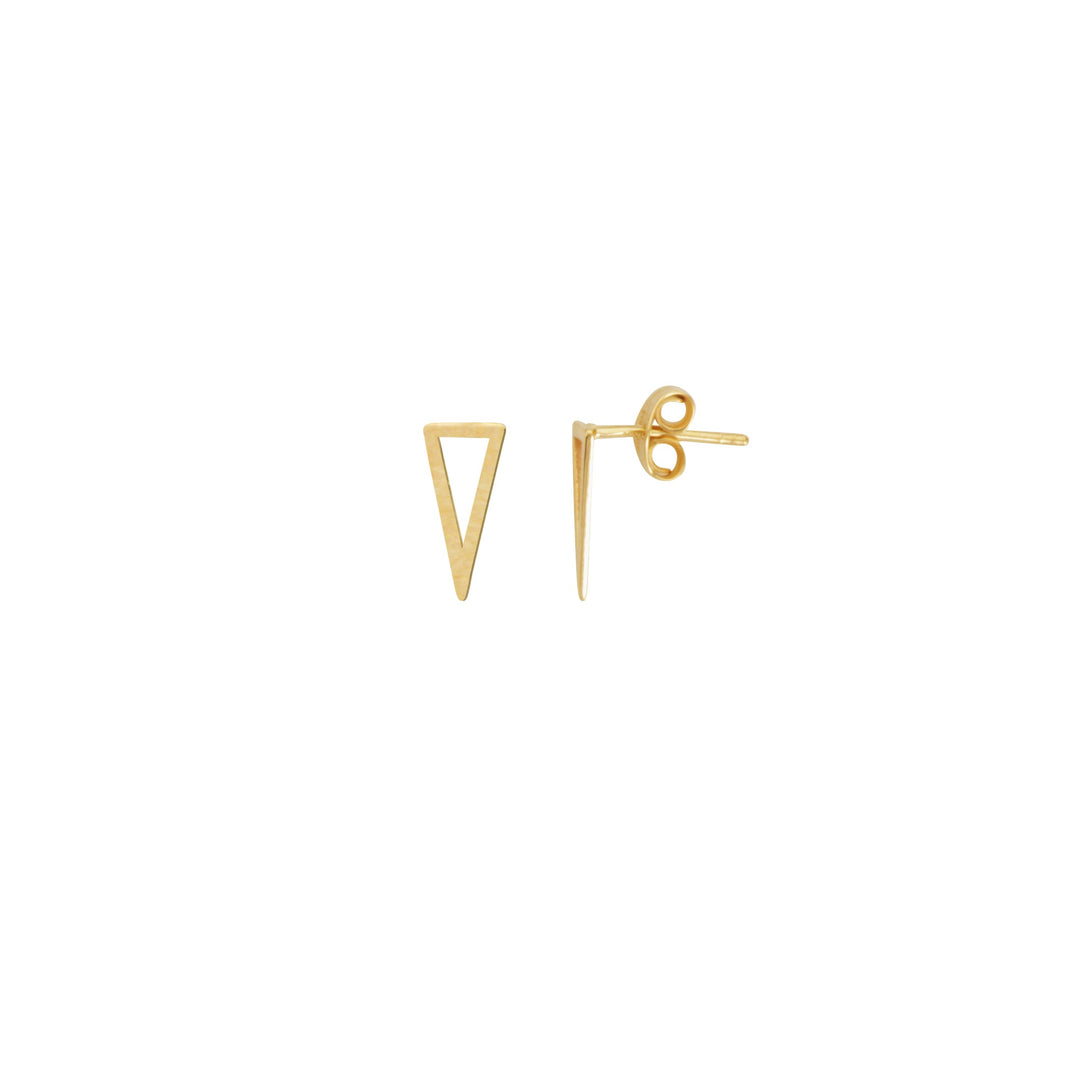 14k CUT OUT TRIANGLE STUDS - adammarcjewels