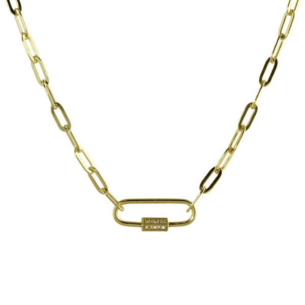 ENAMEL PIN LARGE LINK NECKLACE