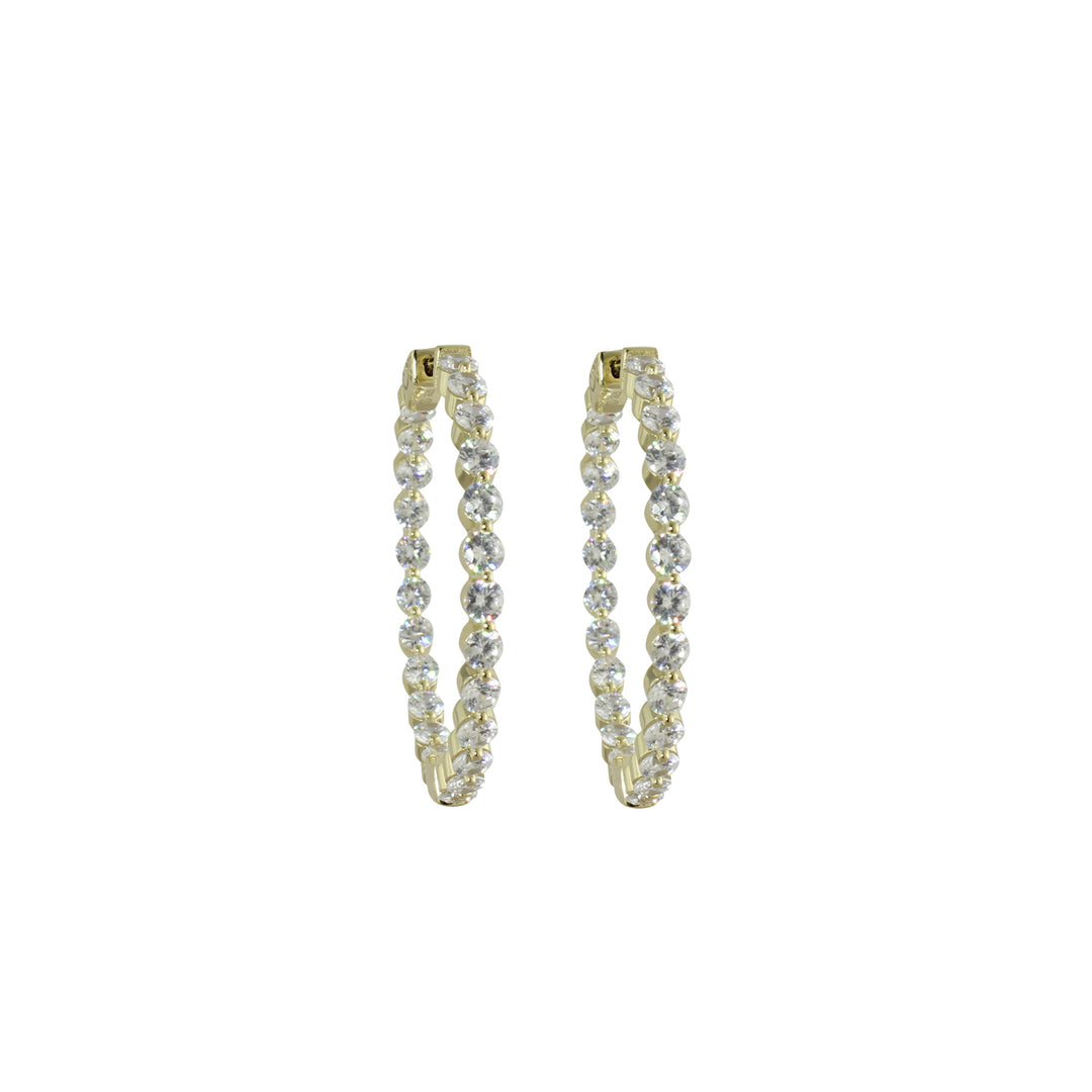 CZ ETERNITY HOOP EARRINGS
