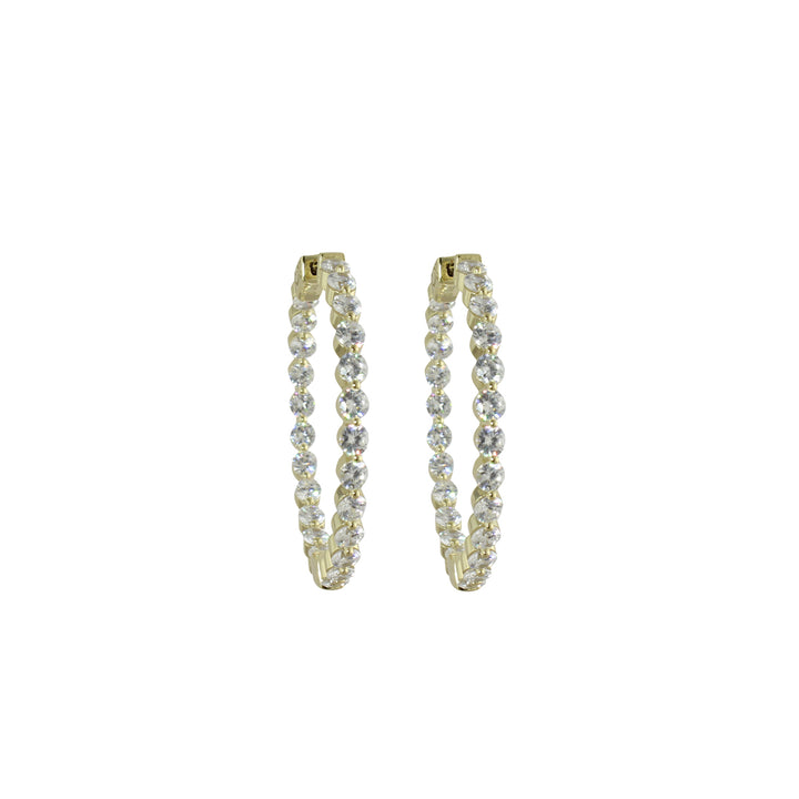 CZ ETERNITY HOOP EARRINGS