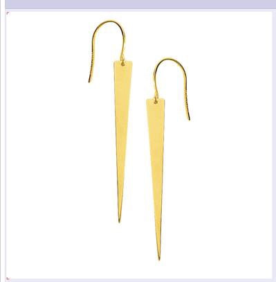 14k HANGING SPIKE EARRING - adammarcjewels