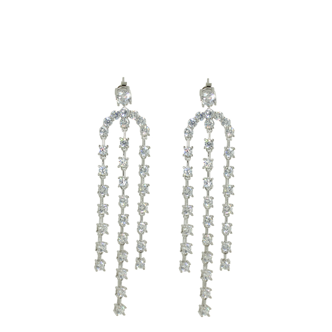 Silver chandelier earrings