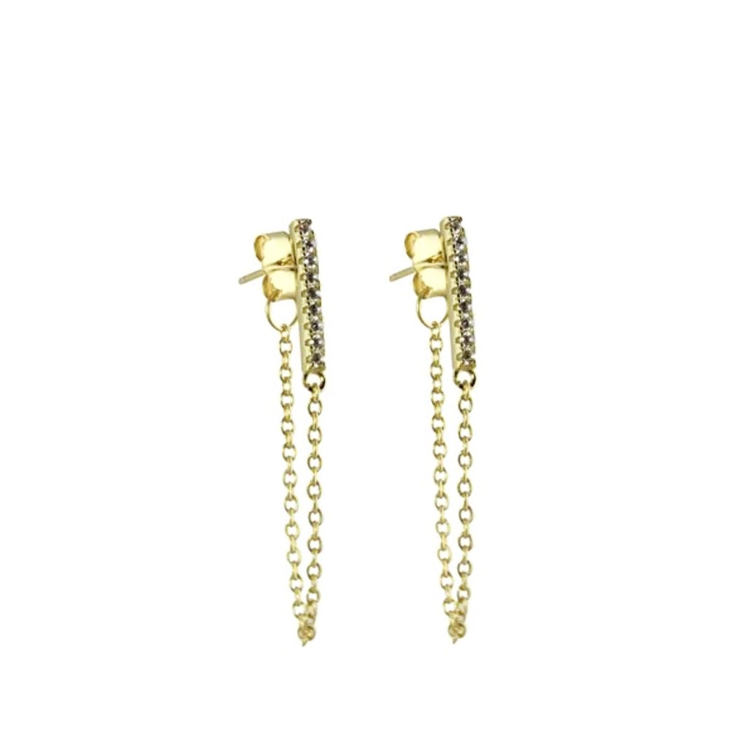 BAR &amp; CHAIN  EARRINGS