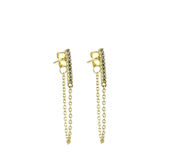 BAR &amp; CHAIN  EARRINGS