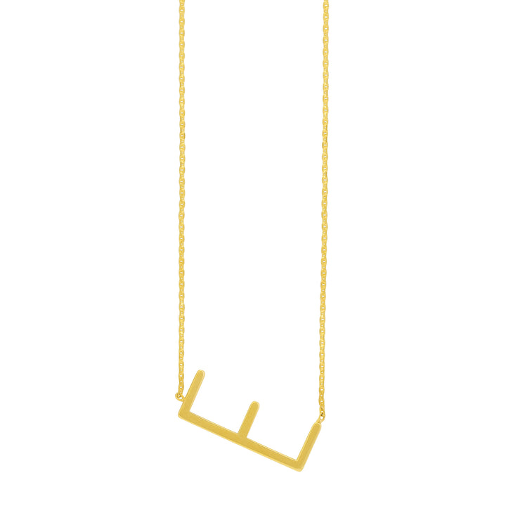 SIDEWAYS INITIAL NECKLACE 14k