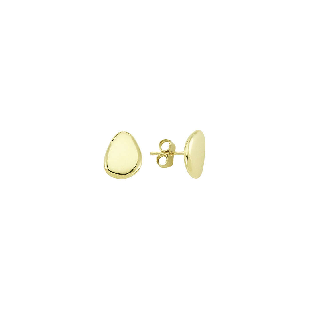 GEO FORM GOLD STUDS 14k - adammarcjewels