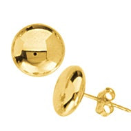 14K TEXTURED BUTTON STUDS - adammarcjewels