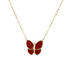 red enamel butterfly necklace