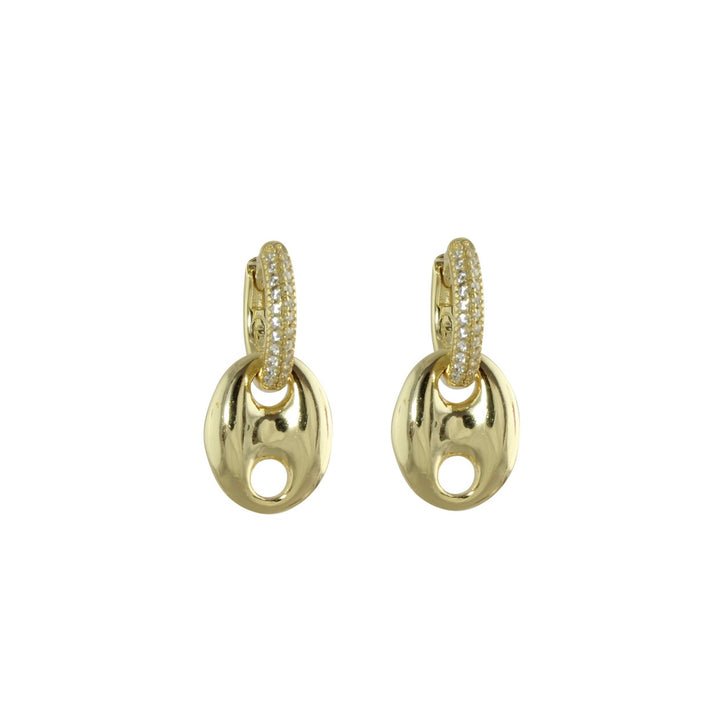 GOLD OVAL BUTTON HUGGIES
