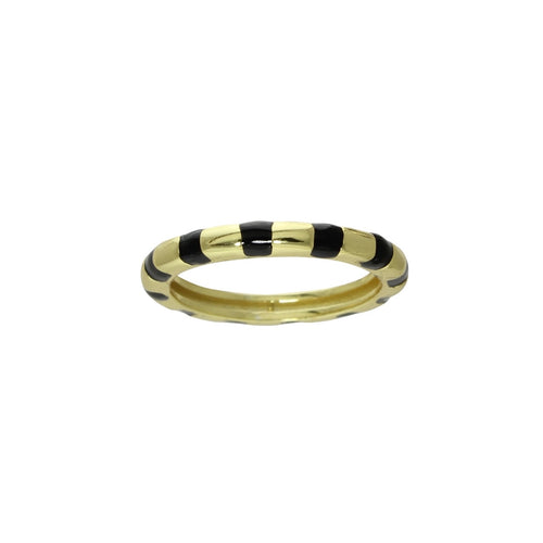 black & gold stripe ring