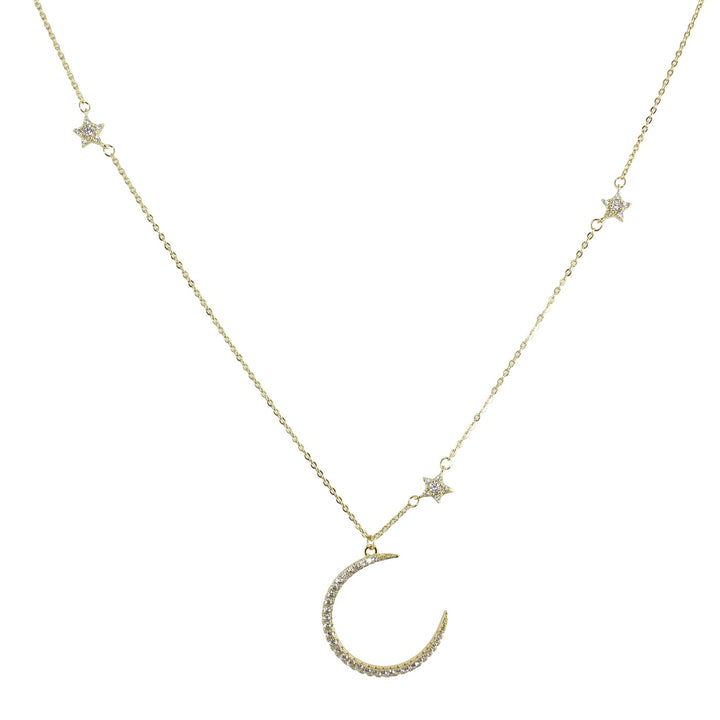 crecent moon &amp; star necklace
