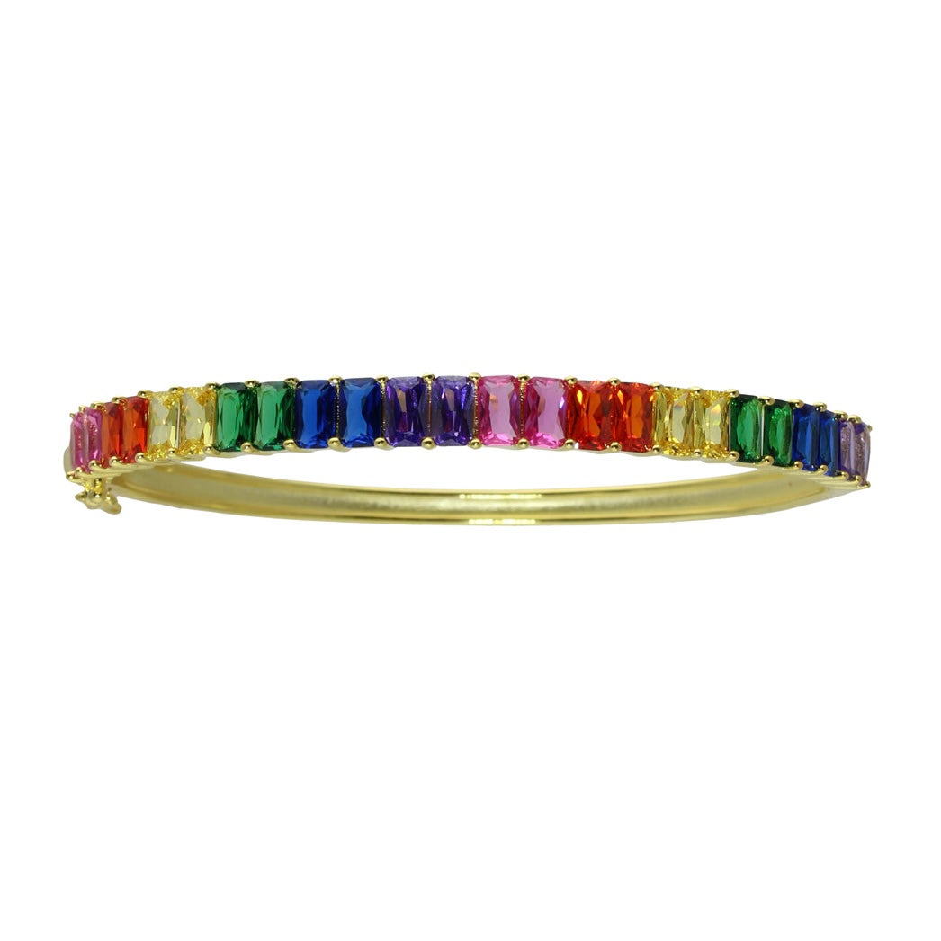 rainbow baguette bangle