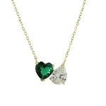 GREEN 2 STONE NECKLACE