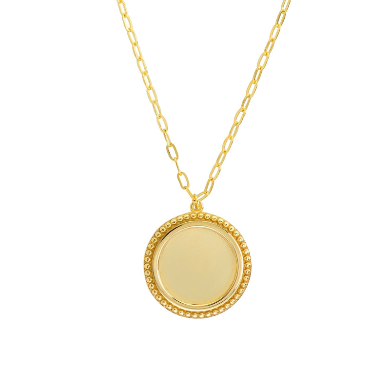 14k gold medallion necklace