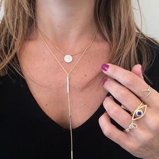 gold disc necklace