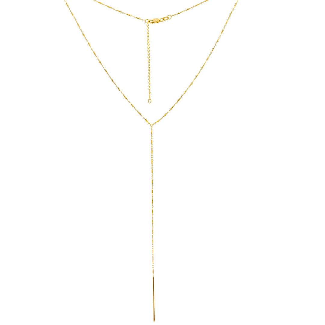 14K MINI BARS LARIAT NECKLACE