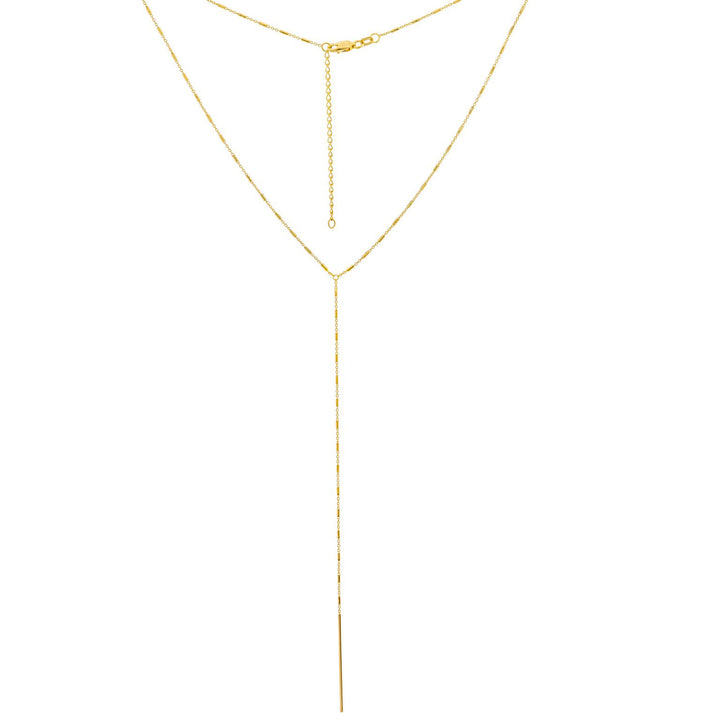 14K MINI BARS LARIAT NECKLACE