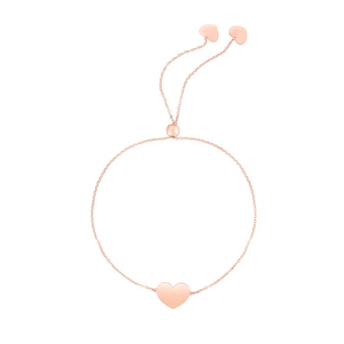 14K GOLD HEART FRIENDSHIP BRACELET