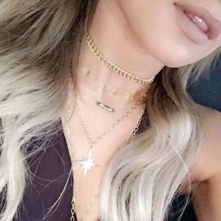14K GOLD MINI BAR NECKLACE - adammarcjewels