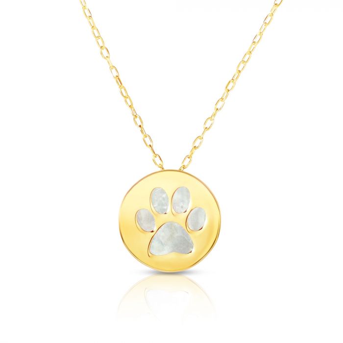 gold dog paw necklace 