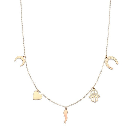 14k gold lucky charm necklace 