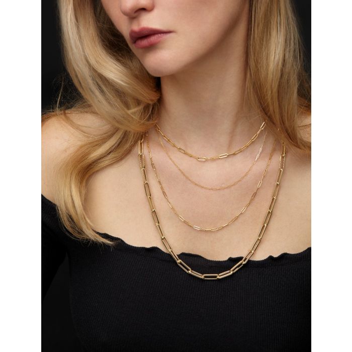 14K GOLD LARGE PAPERCLIP CHAIN