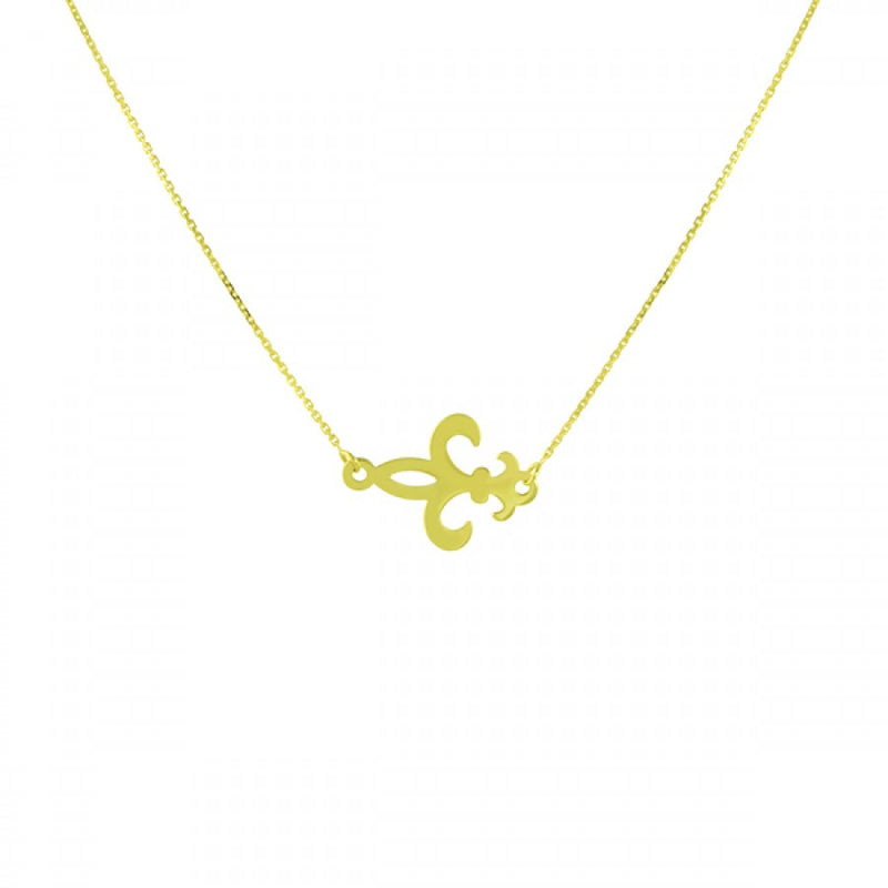 14k gold fleur de lis necklace 